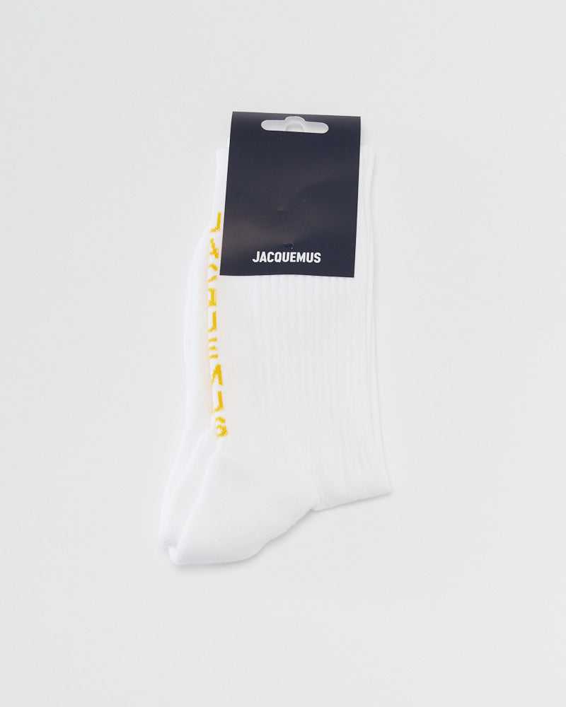 Chaussettes Vertical Logo Socks - White (7869142073569)