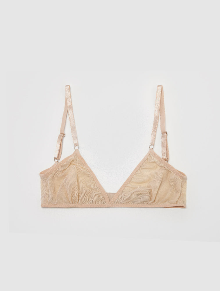 Daily Triangle Mesh Bra - Ecru (7746520514785)