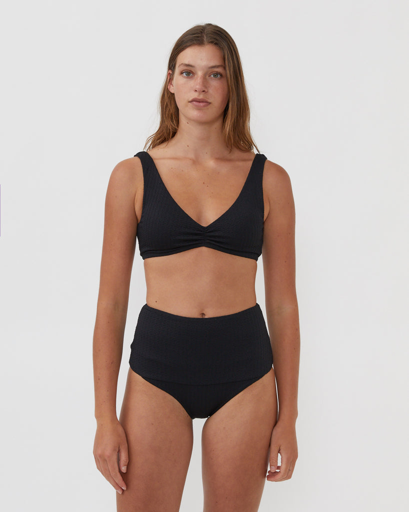estel high waist brief black boteh