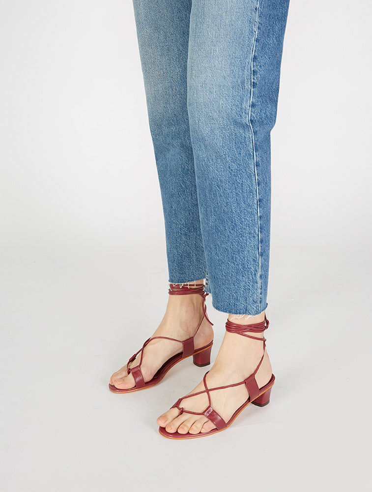 Pavone Heeled Sandal - Wine (7744986087649)