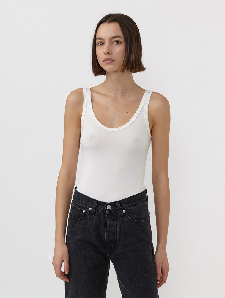 Recline Bamboo Tank - Natural (7746679341281)